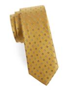 Black Brown Neat Boxes Silk Tie