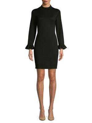 Calvin Klein Petite Long-sleeve Mini Sweater Dress