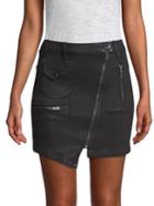 Hudson Jeans Zippered Asymmetrical Moto Skirt