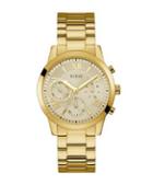 Guess Goldtone Stainless Steel Chronograph Watch