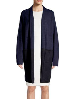 Lord & Taylor Colorblock Wool-blend Cardigan