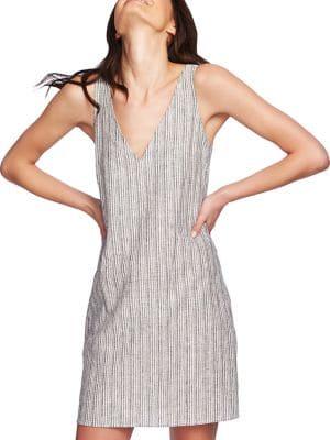 1.state Striped Back Tie Dress