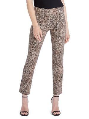 Nic+zoe Wonderstretch Animal-print Straight-leg Pants