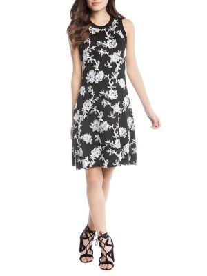 Karen Kane Embroidered Floral Sheath Dress