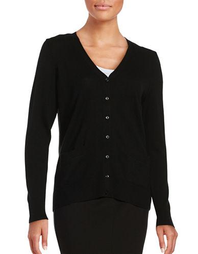 Lord & Taylor Petite Merino Wool Button-front Cardigan