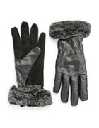 Ur Powered Faux Fur-trimmed Gloves