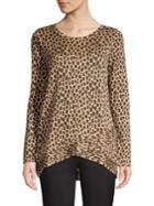 Context Leopard-print Folded Hem Top