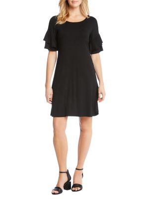 Karen Kane Ruffle-sleeve Fit-&-flare Dress