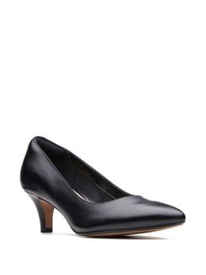 Clarks Linvale Jerica Leather Kitten Heels
