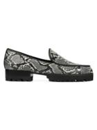 Donald J Pliner Elen Snake-print Leather Platform Loafers