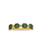 Marco Moore Diamond, Green Garnet And 14k Yellow Gold Stackable Ring