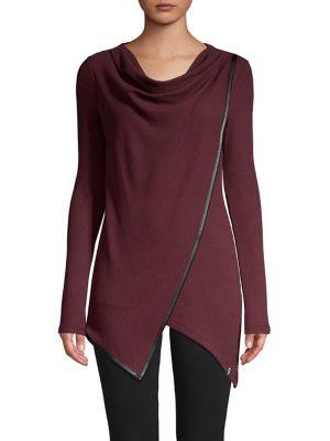 Marc New York Performance Asymmetric Draped-front Tunic
