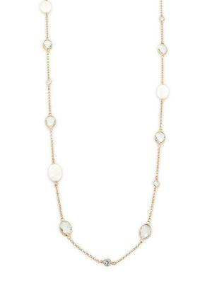 Design Lab Lord & Taylor Mother-of-pearl And Crystal Station Necklace
