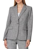 Tahari Arthur S. Levine Petite Plaid Peak-lapel Jacket