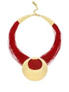 Jessica Simpson Thread Items Hammered Multi-strand Necklace