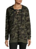Highline Collective Lace-up Camouflage-print Hoodie