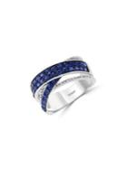 Effy Royal Bleu 14k White Gold, Natural Sapphire & Diamond Ring