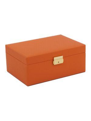 Wolf Designs Textured Faux Leather Jewelry Box