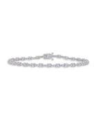 Sonatina 14k White Gold & Diamond Tennis Station Bracelet