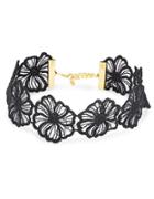 Design Lab Lord & Taylor Embroidered Floral Choker Necklace