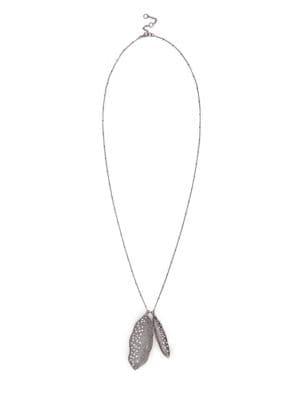 Sole Society Crystal-embellished Double Pendant Necklace