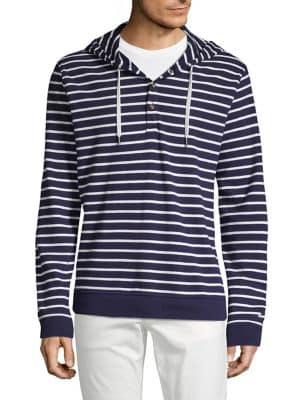 Black Brown Striped Half-tier Hoodie