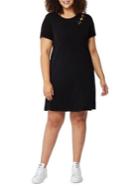 Rebel Wilson X Angels Plus Laced-shoulder T-shirt Dress