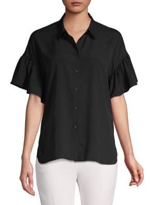 French Connection Flutter Sleeve Top
