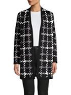 Nipon Boutique Stripe-grid Longline Cardigan