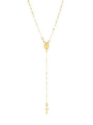 Lord & Taylor Goldplated Sterling Silver Beaded Rosary Necklace