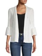 Design Lab Three-quarter Bell-sleeve Cardigan
