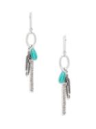 Design Lab Stone And Chain Drop Earrings