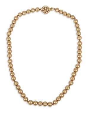 Miriam Haskell Pearl Basics Round Faux Pearl Strand Necklace