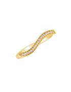 Marco Moore Diamond And 14k Yellow Gold Curve Ring