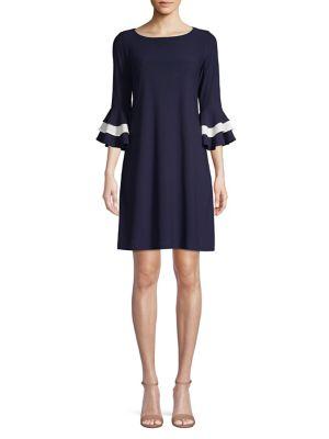 Gabby Skye Ruffled Shift Dress