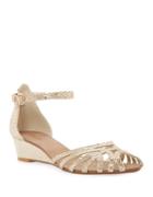 Dune London Knightly Leather Low Wedge Sandals