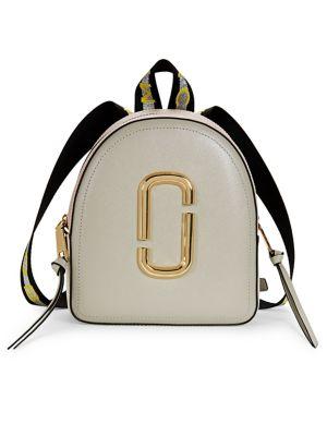 Marc Jacobs Logo Leather Zip Backpack