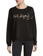 Karl Lagerfeld Paris Lace Inset Sleeve Sweater