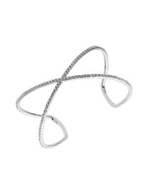 Givenchy Pave Crossover Cuff Bracelet