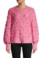 Cmeo Collective Pom-pom Balloon-sleeve Sweater