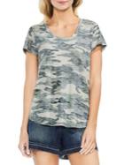 Vince Camuto Faded Camo-print Tee