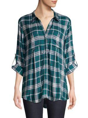 Lord & Taylor Petite Plaid Long-sleeve Shirt