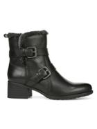 Naturalizer Deanne Faux Fur-trim Leather Ankle Boots