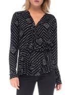B Collection By Bobeau Perla Surplice Dotted Asymmetrical Top