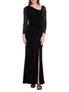 Adrianna Papell Embellished Draped Gown