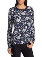 Lauren Ralph Lauren Petite Slim-fit Floral Crewneck Sweater