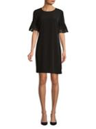 Karl Lagerfeld Paris Eyelet Bell-sleeve Dress