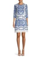 Gabby Skye Printed Cotton Blend Sheath Dress