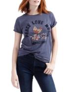 Lucky Brand Flocked Graphic Cotton Tee