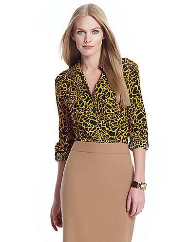 Jones New York Collection Womens Plus Leopard-print Blouse